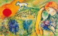 lovers under sun contemporary Marc Chagall